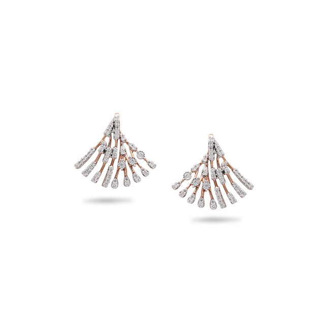 Sightly 18 Karat Rose Gold And Diamond Studs,,hi-res 