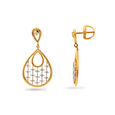 Diamond Teardrop Gold Earrings,,hi-res 2