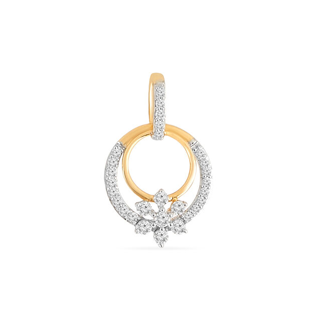 Tanishq 18 KT Linked Bloom Pendantfor Women 