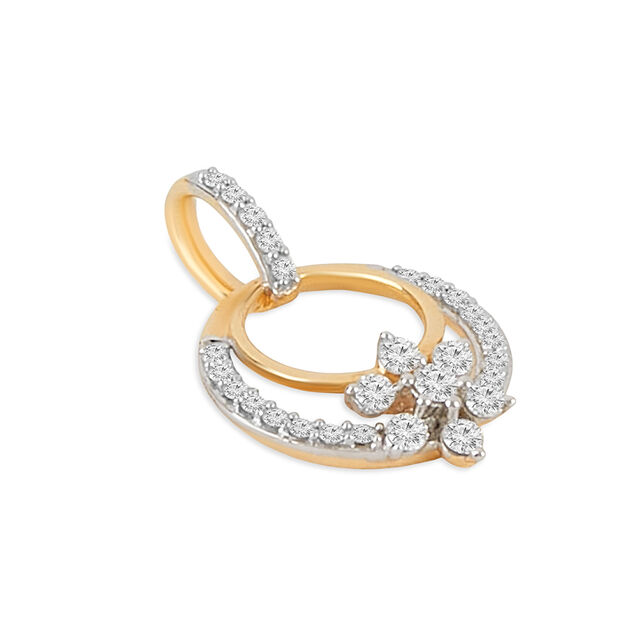 Tanishq 18 KT Linked Bloom Pendantfor Women 2