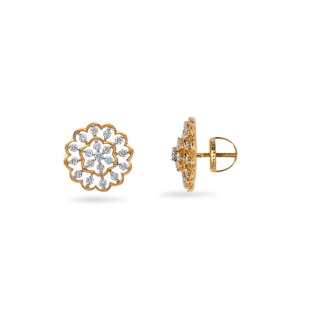 Luxury in Bloom Diamond Earrings,,hi-res 2