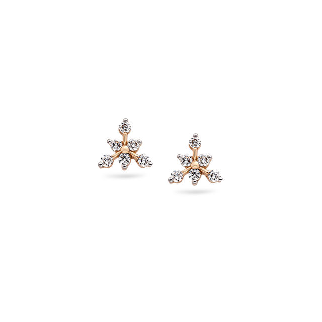 Soft Winter Diamond Snowflake Earrings,,hi-res 