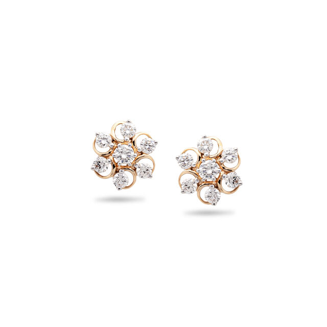 Exquisite Blossom Diamond Earrings,,hi-res 