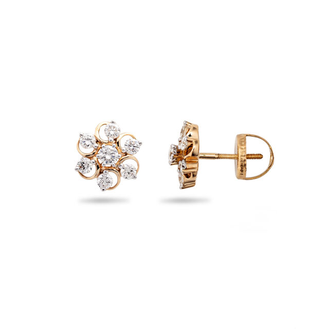 Exquisite Blossom Diamond Earrings,,hi-res 2