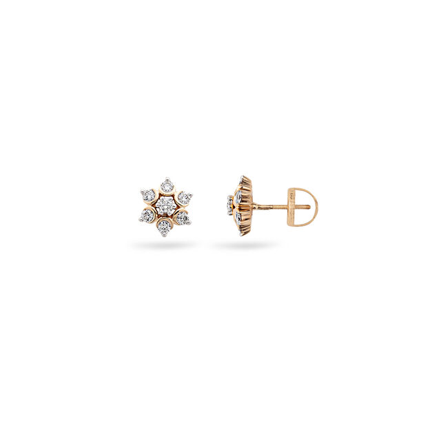 Scintillating Diamond Blossom Stud Earrings,,hi-res 2