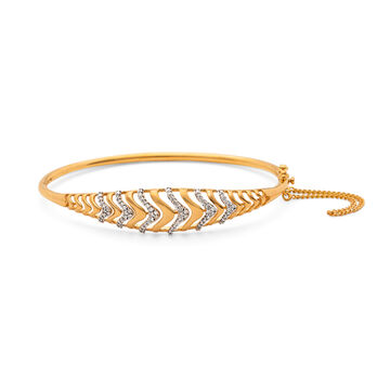 Diamond Whispers Gold Bangle