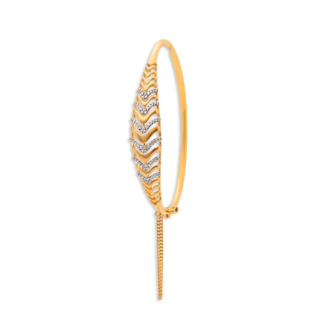 Diamond Whispers Gold Bangle,,hi-res 2