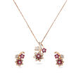 Mesmerizing Flower Pendant and Earring Set,,hi-res 