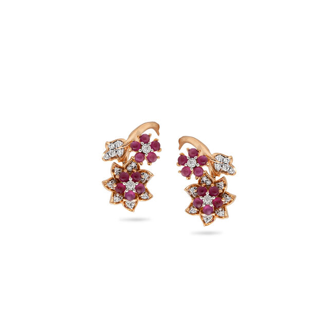 Mesmerizing Flower Pendant and Earring Set,,hi-res 3