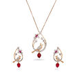 Harmony in Flight Bird Motif Earring and Pendant Set,,hi-res 