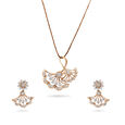 Tanishq Gold Pendant and Earrings Set,,hi-res 