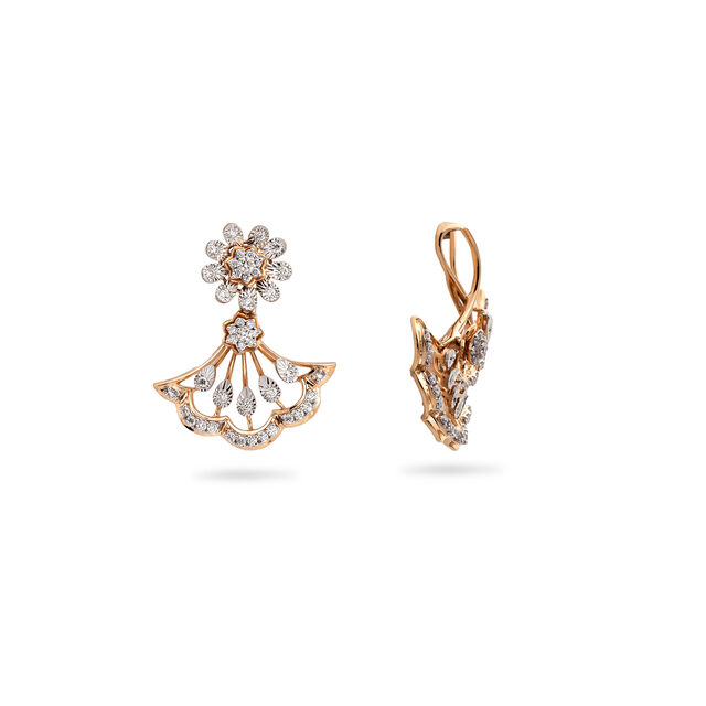 Tanishq Gold Pendant and Earrings Set,,hi-res 3