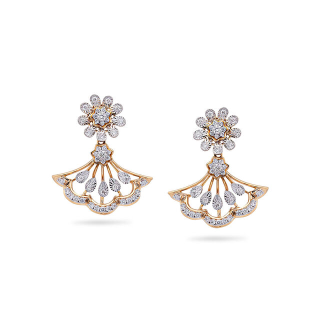 Exquisite Gold and Diamond Drop Earrings,,hi-res 