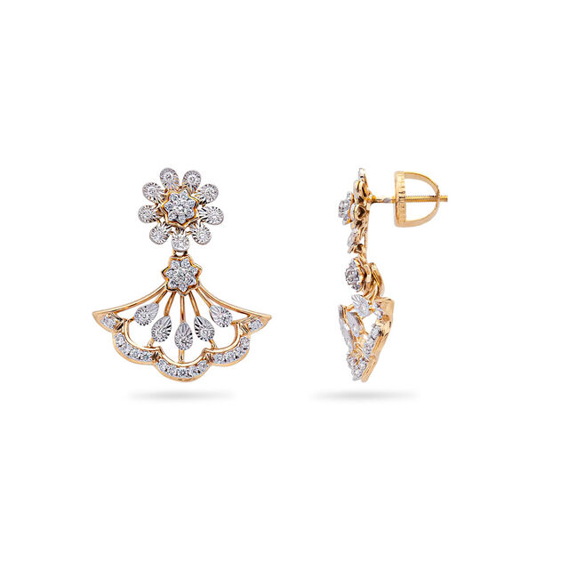 Exquisite Gold and Diamond Drop Earrings,,hi-res 2