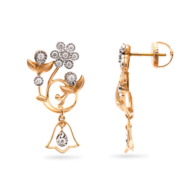 Stunning Flower and Leaf Drop Earrings,,hi-res 2