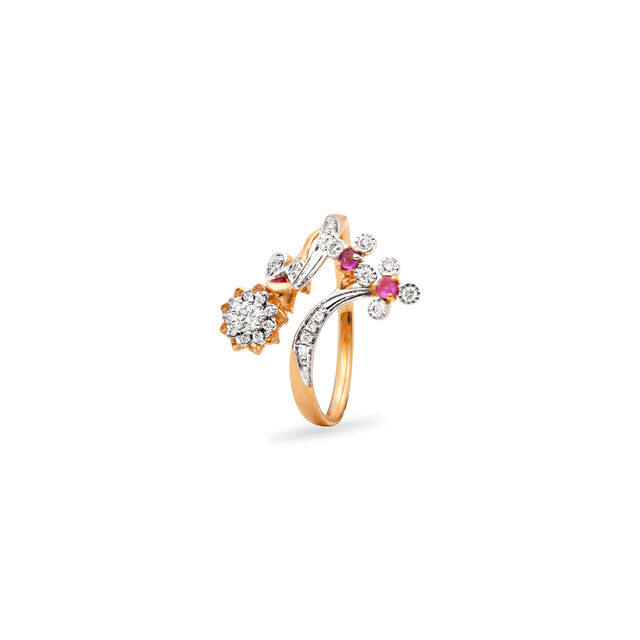 Statement Gold and Ruby Ring,,hi-res 