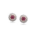 Sophisticated Ruby and Diamond Stud Earrings,,hi-res 