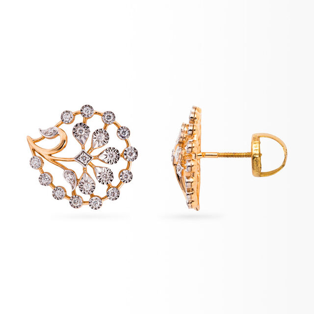 Captivating Gold and Diamond Stud Earrings,,hi-res 2