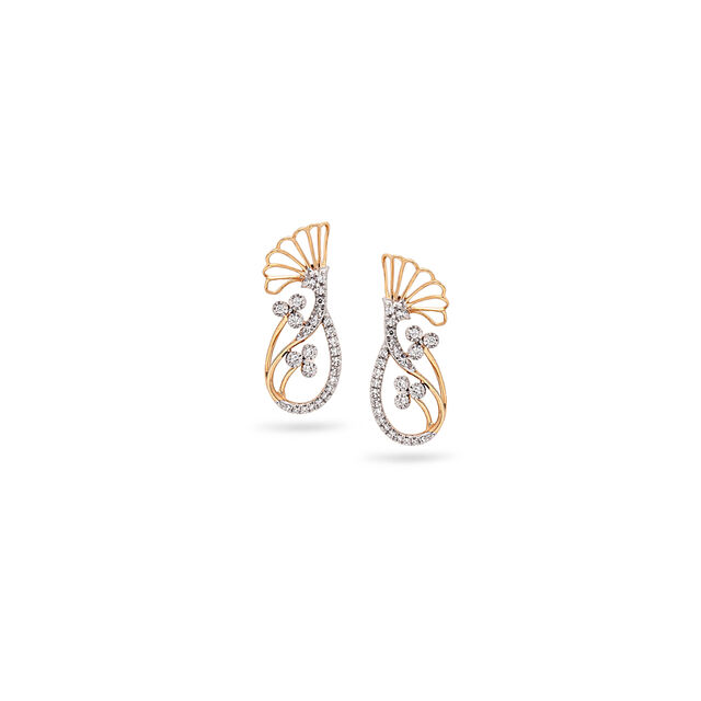 Gold and Diamond Enchantment Earrings,,hi-res 