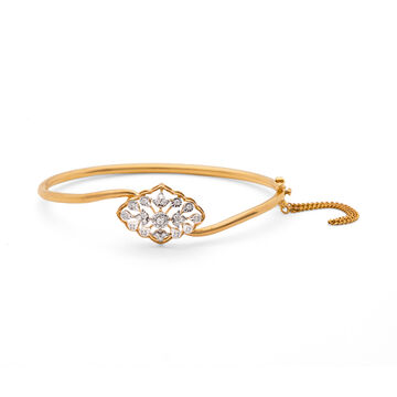 Chic Gold and Diamond Bangle