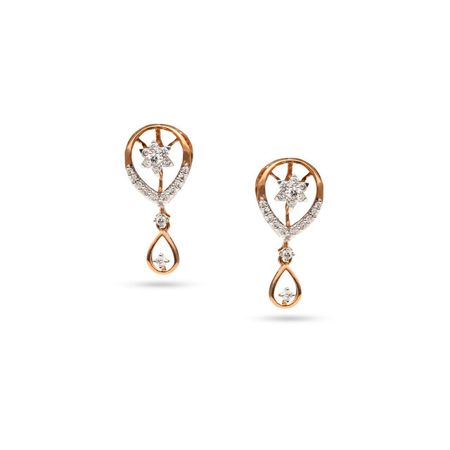 Rose Gold & Diamond Leaf Inspired Necklace Set,,hi-res 2