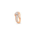 Wavy Interwoven Gold & Diamond Ring,,hi-res 2