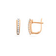 Vertical Diamond Hoop Earrings,,hi-res 2