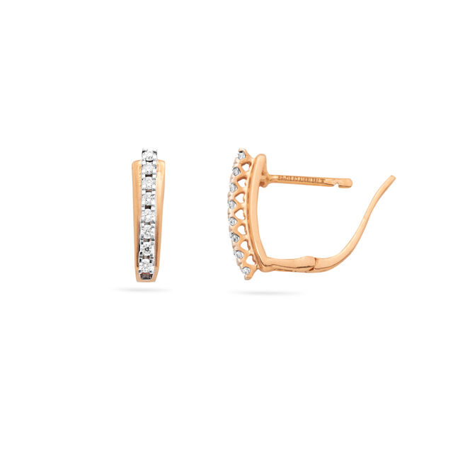 Vertical Diamond Hoop Earrings,,hi-res 3