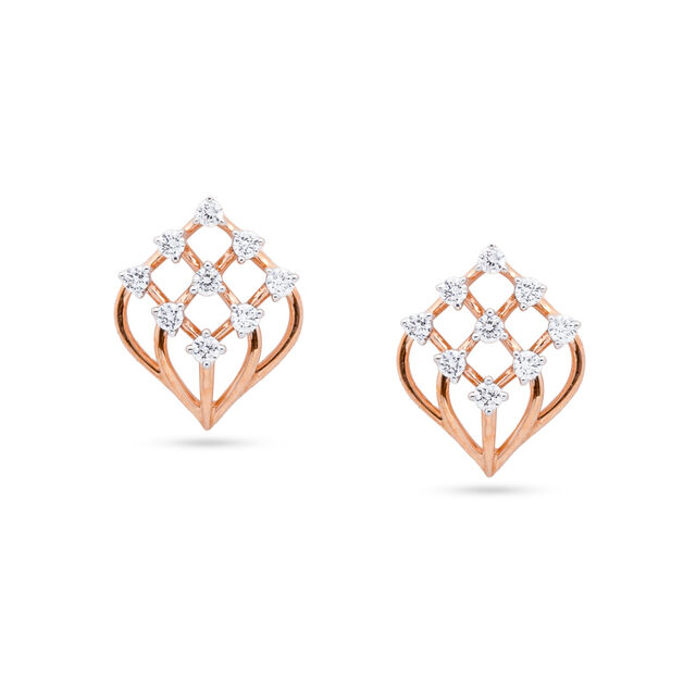 Rose Gold Glamor Studs,,hi-res 