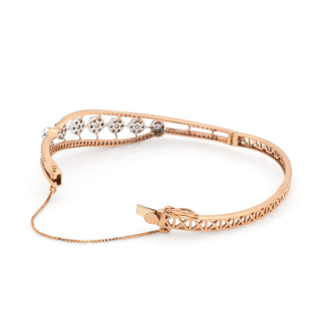 Wavy Cluster Diamond Bangle Bracelet,,hi-res 3