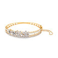 Regal Bloom Gold and Diamond Bangle,,hi-res 