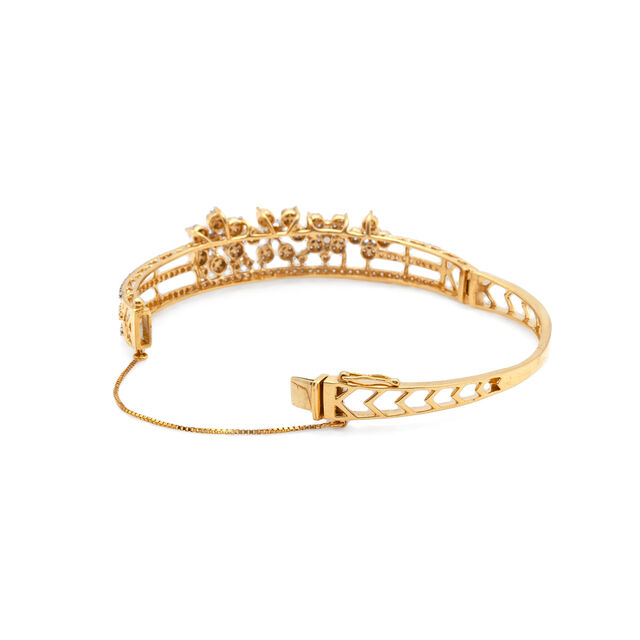 Regal Bloom Gold and Diamond Bangle,,hi-res 3