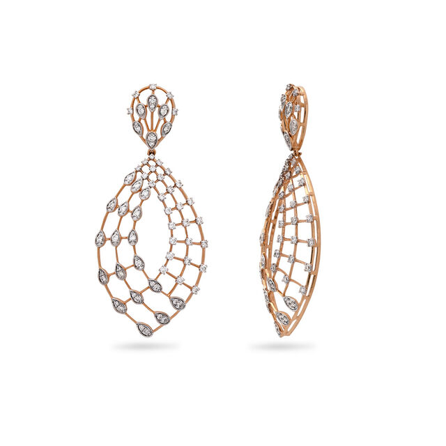 Dazzling Diamonds and Rose Gold Earrings,,hi-res 2