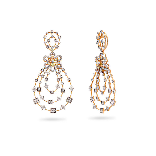 Diamond Bloom Earrings,,hi-res 2