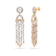 Teardrop Tiered Diamond Drop Earrings,,hi-res 2