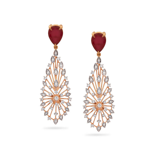 Scarlet Radiance Drop Earrings,,hi-res 