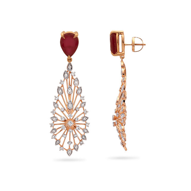 Scarlet Radiance Drop Earrings,,hi-res 2