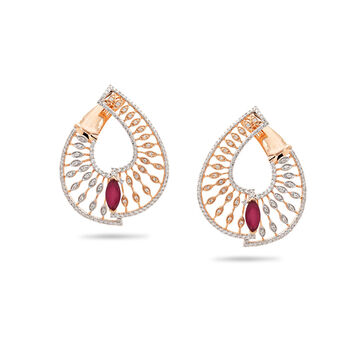 Ethereal Rose Gold Hoop Earrings