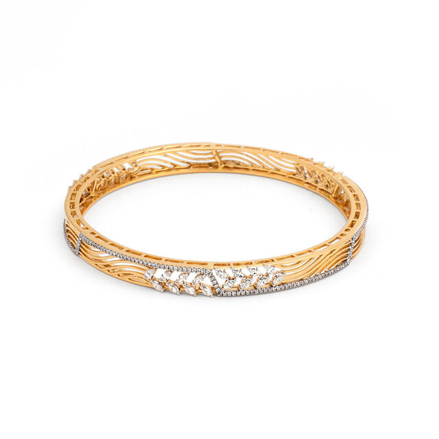 Gilded Foliage Bangle,,hi-res 