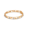 Floral Motif Diamond Bangle Bracelet,,hi-res 