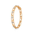 Floral Motif Diamond Bangle Bracelet,,hi-res 2