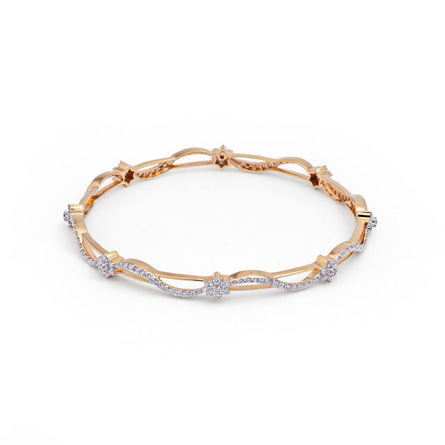Eternal Blossom Gold and Diamond Bangle,,hi-res 