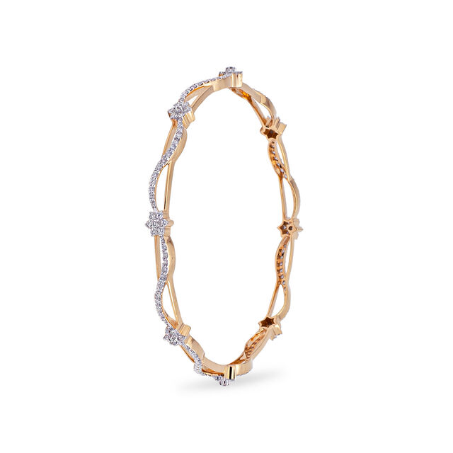 Eternal Blossom Gold and Diamond Bangle,,hi-res 2
