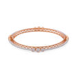 Floral Elegance Gold and Diamond Bangle,,hi-res 