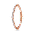 Floral Elegance Gold and Diamond Bangle,,hi-res 2