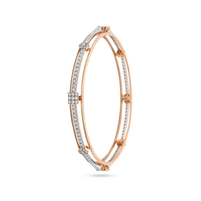 Eternal Enchantment White and Rose Gold Bangle,,hi-res 2