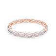 Graceful Diamond and Rose Gold Bangle,,hi-res 