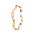 Delicate Snowflake Motif Diamond and Gold Bangle,,hi-res 2