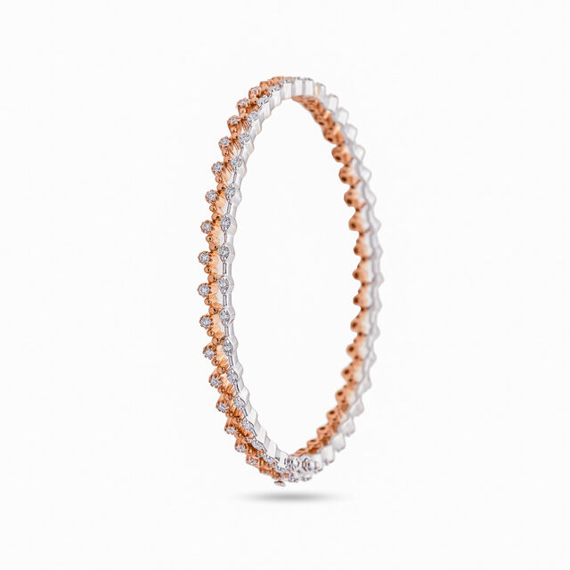 Exquisite Two-Tone Diamond Bangle,,hi-res 2