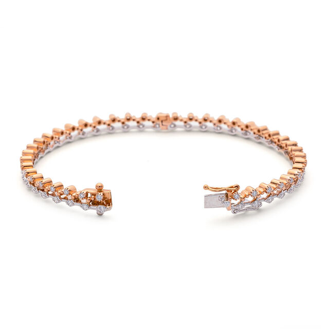 Exquisite Two-Tone Diamond Bangle,,hi-res 4